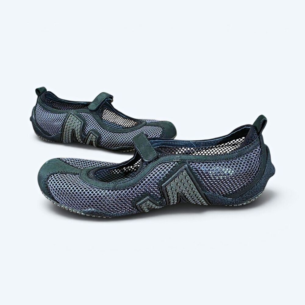Merrell Relay Tour Black Mesh Mary Jane Barefoot Sneakers J70356 Womens Size 7.5